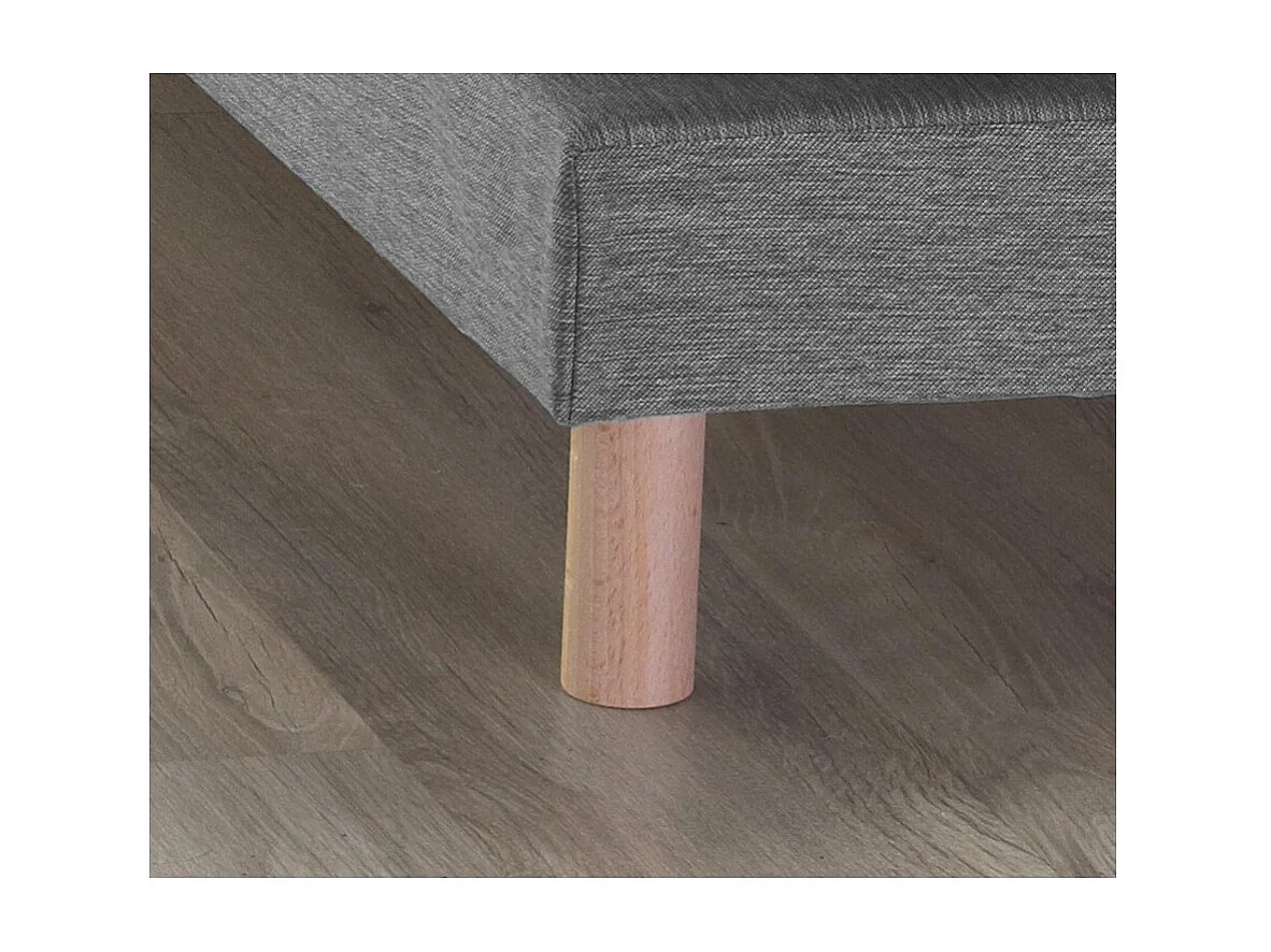 Sommier tapissier à lattes gris chiné Made in France Dimensions - 90 x 190 cm