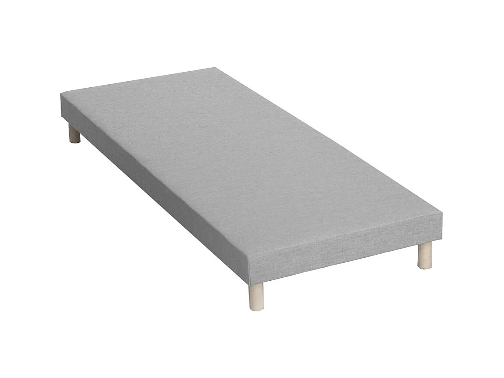 Sommier tapissier à lattes gris chiné Made in France Dimensions - 90 x 190 cm