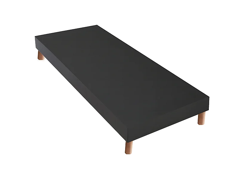 Sommier tapissier à lattes gris anthracite, 12 cm, Made in France Dimensions - 90 x 200 cm