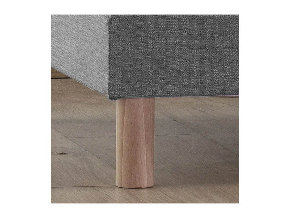 Sommier tapissier à lattes gris chiné Made in France Dimensions - 160 x 200 cm