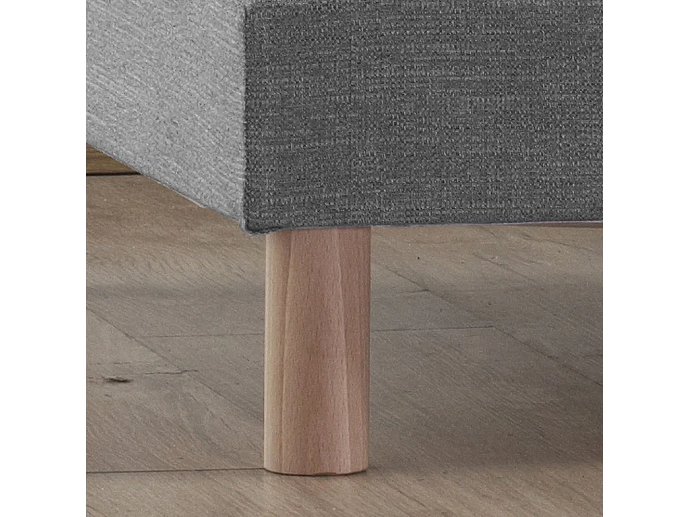 Sommier tapissier à lattes gris chiné Made in France Dimensions - 160 x 200 cm