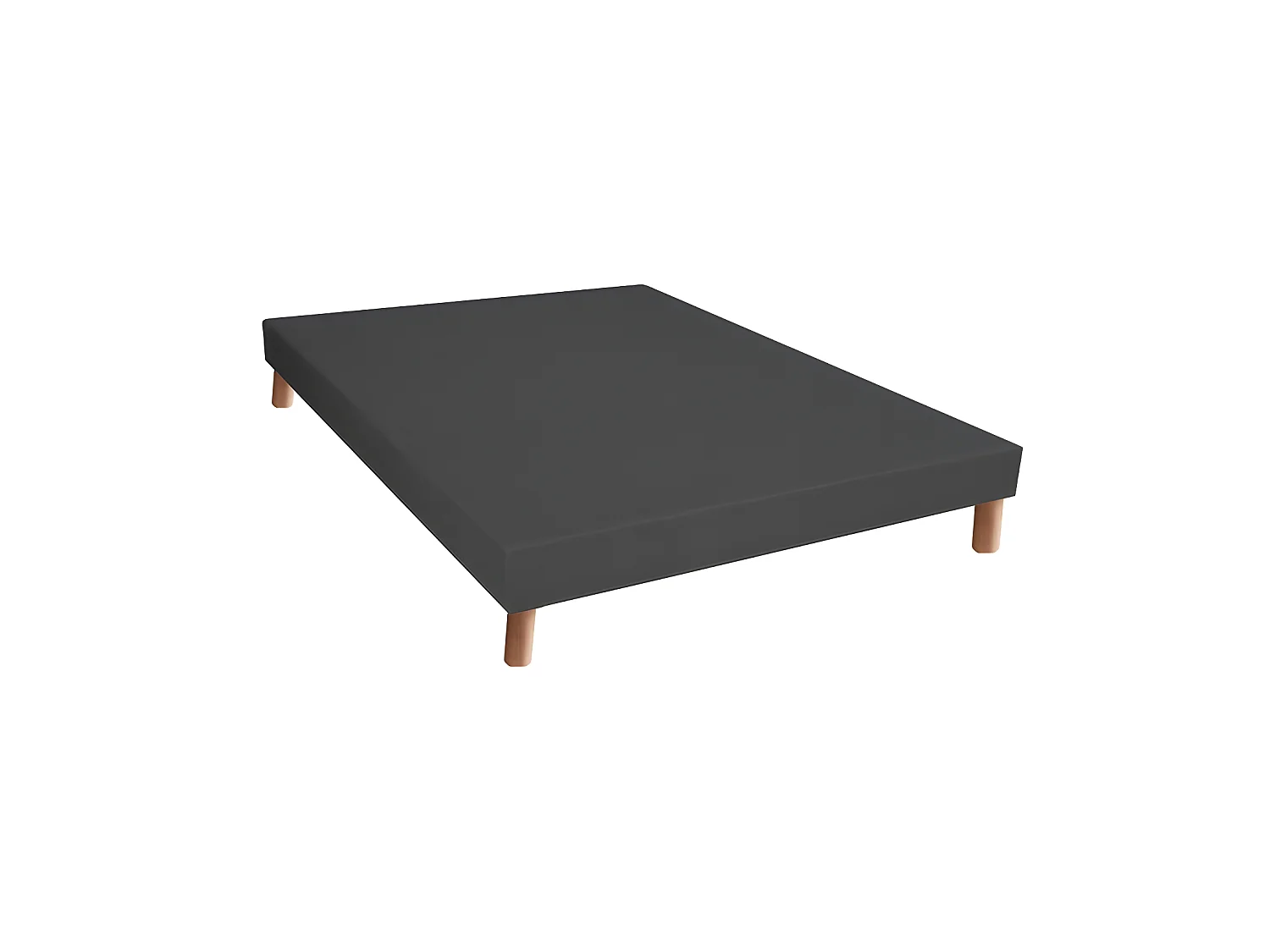 Sommier tapissier à lattes gris anthracite, 12 cm, Made in France Dimensions - 140 x 190 cm