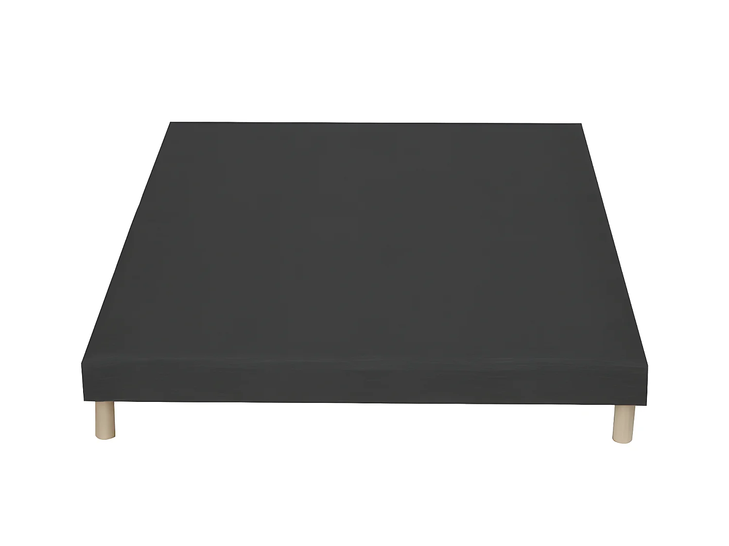 Sommier tapissier à lattes gris anthracite, 12 cm, Made in France Dimensions - 140 x 190 cm