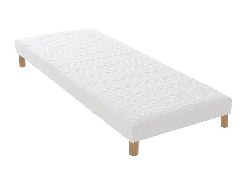 Sommier tapissier à lattes blanc Made in France Dimensions - 90 x 190 cm