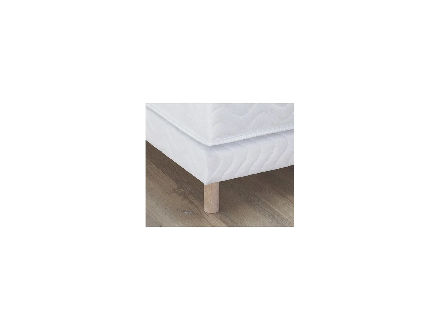 Sommier tapissier à lattes blanc Made in France Dimensions - 90 x 190 cm