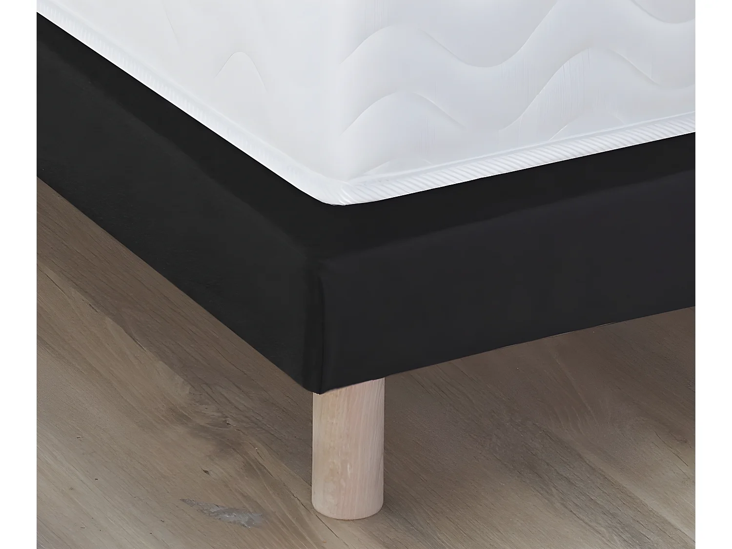 Sommier tapissier à lattes gris anthracite, 12 cm, Made in France Dimensions - 80 x 200 cm