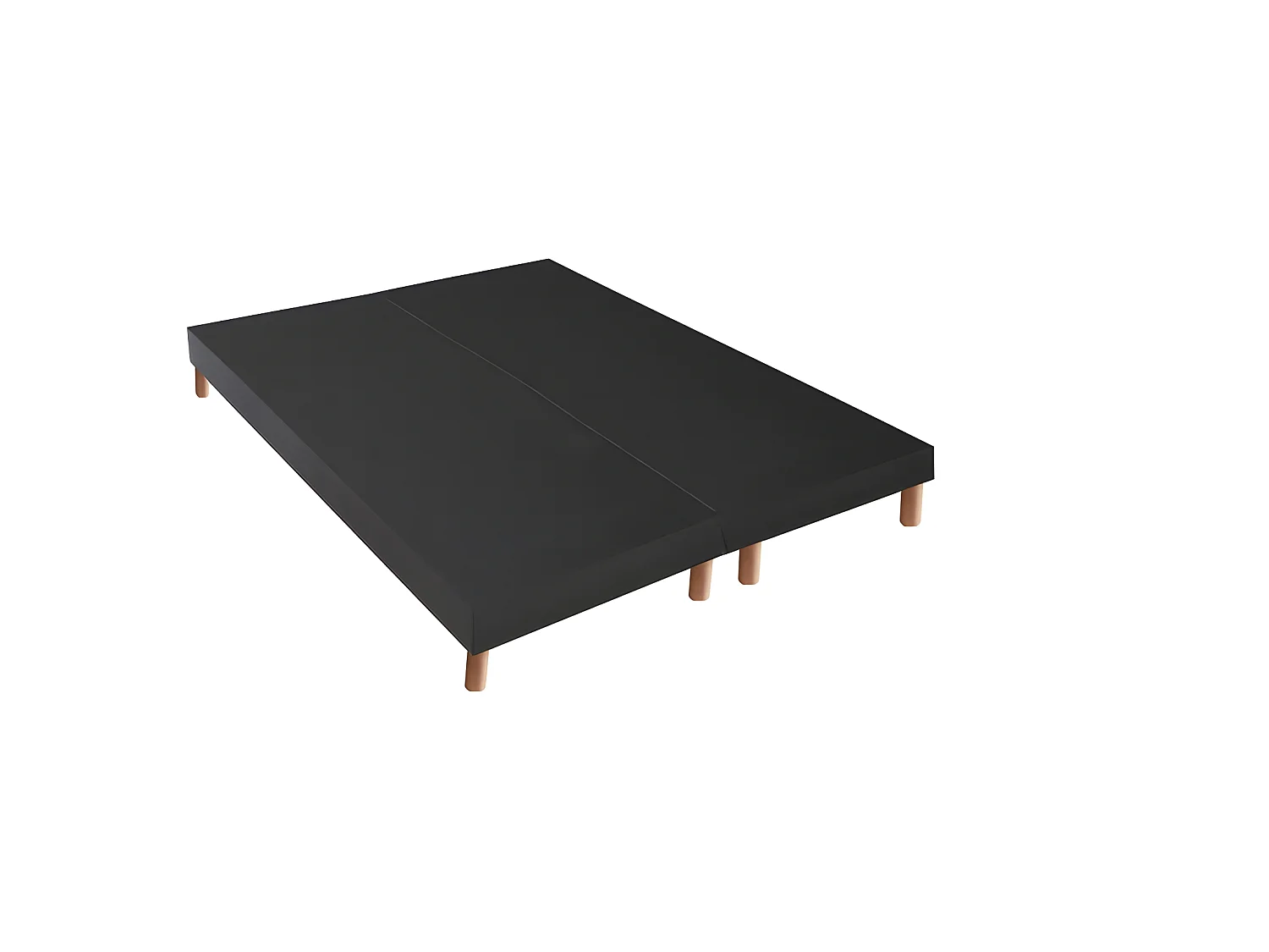 Sommier tapissier à lattes gris anthracite, 12 cm, Made in France Dimensions - 2x90 x 200 cm