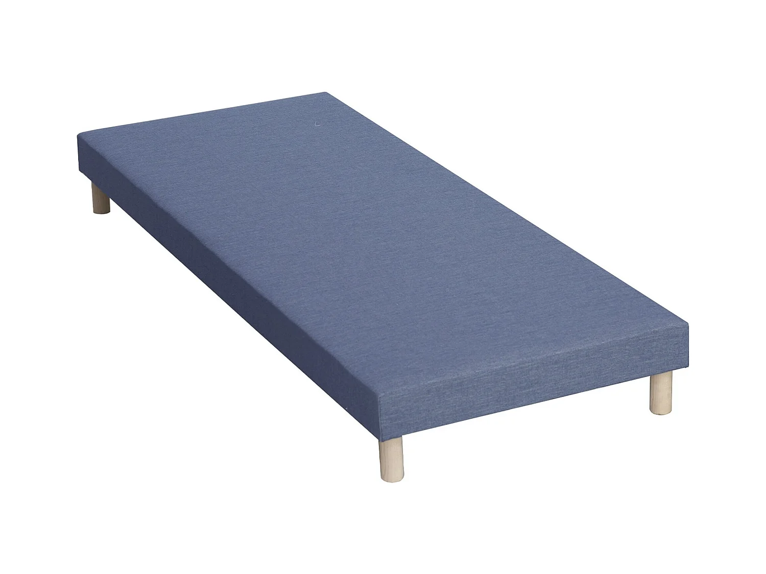 Sommier tapissier à lattes bleu denim made in France Dimensions - 90 x 200 cm