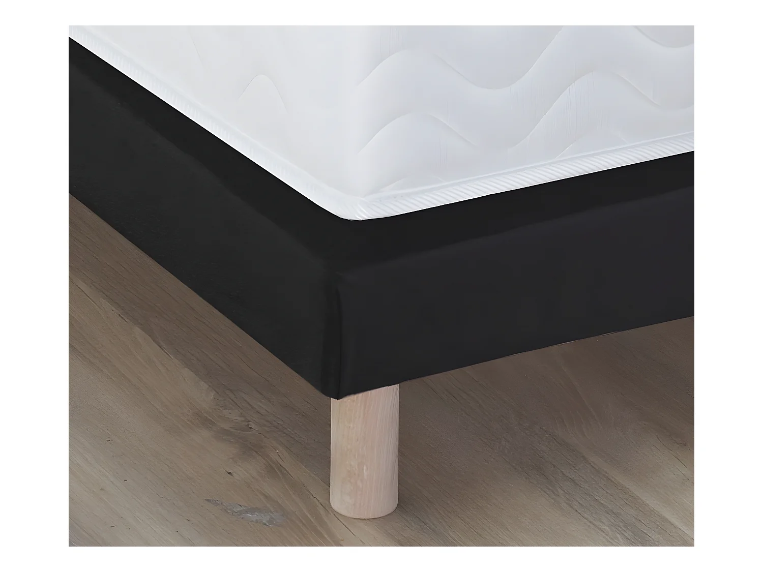 Sommier tapissier à lattes gris anthracite, 12 cm, Made in France Dimensions - 90 x 190 cm