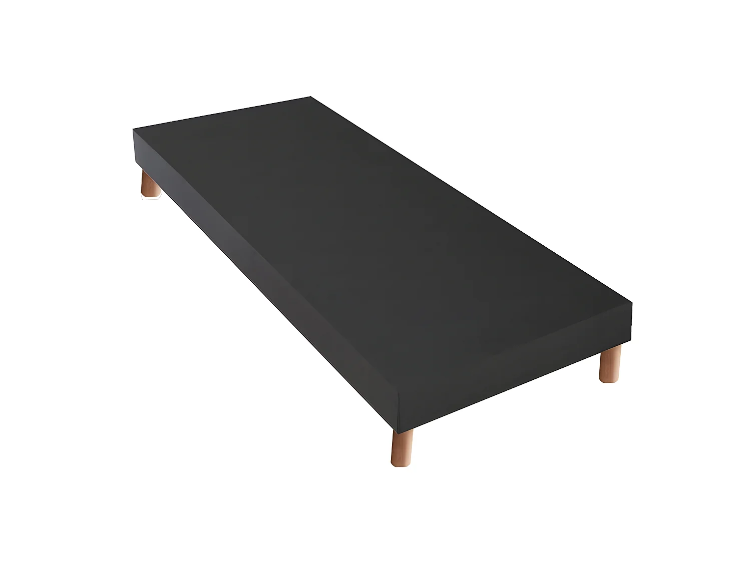 Sommier tapissier à lattes gris anthracite, 12 cm, Made in France Dimensions - 90 x 190 cm