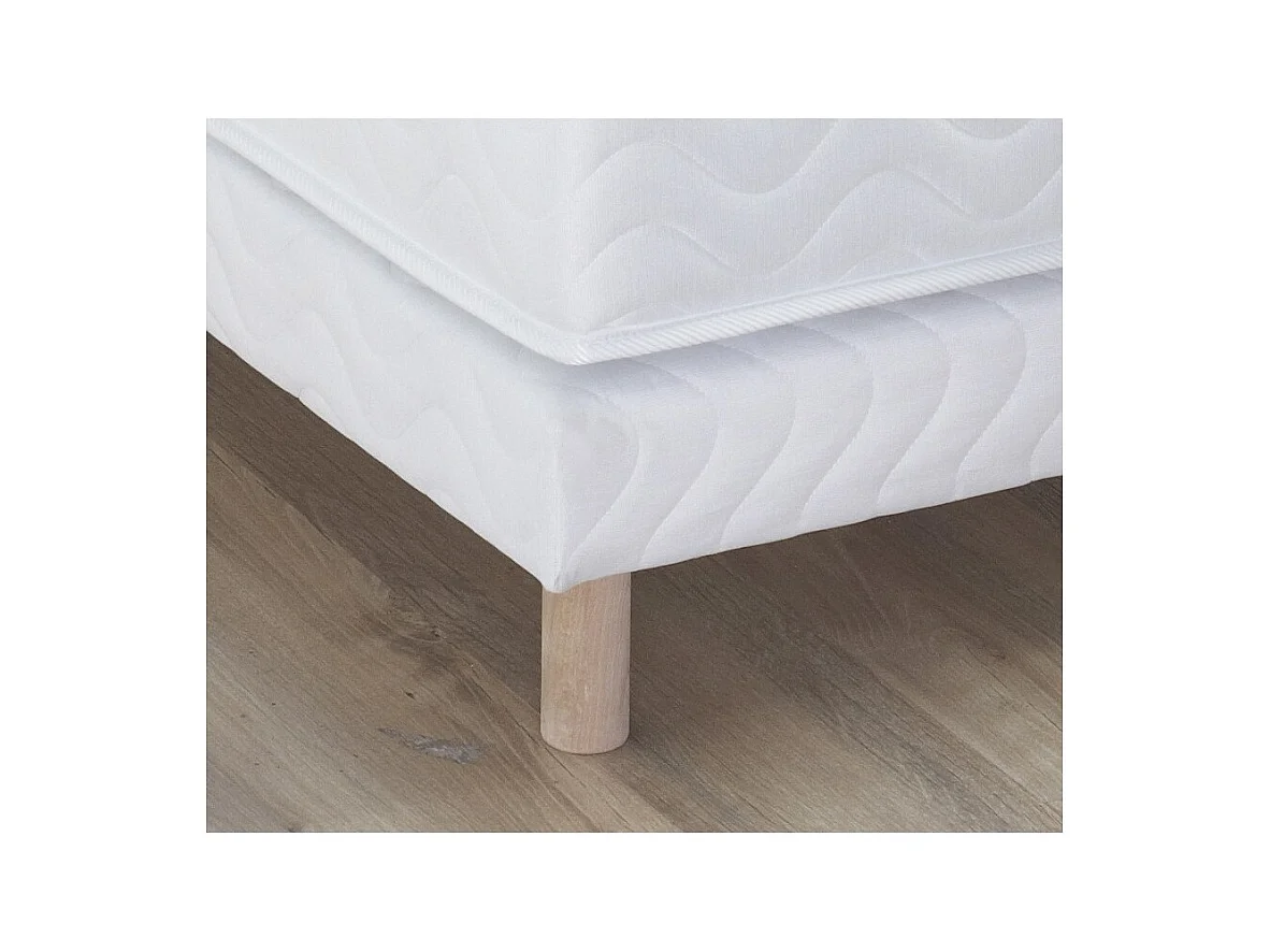 Sommier tapissier à lattes blanc Made in France Dimensions - 90 x 200 cm