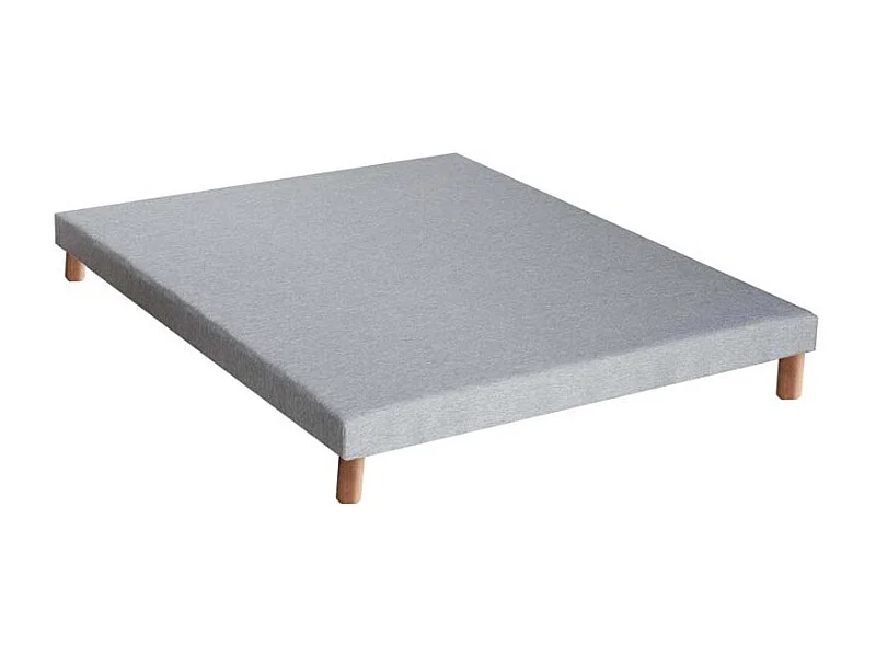 Sommier tapissier à lattes gris chiné Made in France Dimensions - 140 x 190 cm