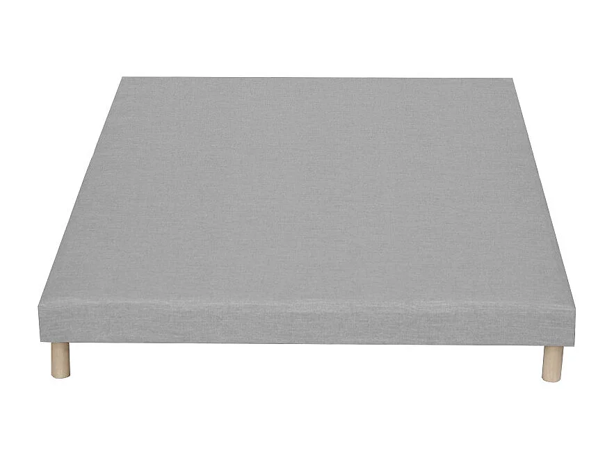 Sommier tapissier à lattes gris chiné Made in France Dimensions - 140 x 190 cm