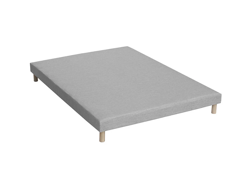 Sommier tapissier à lattes gris chiné Made in France Dimensions - 140 x 190 cm