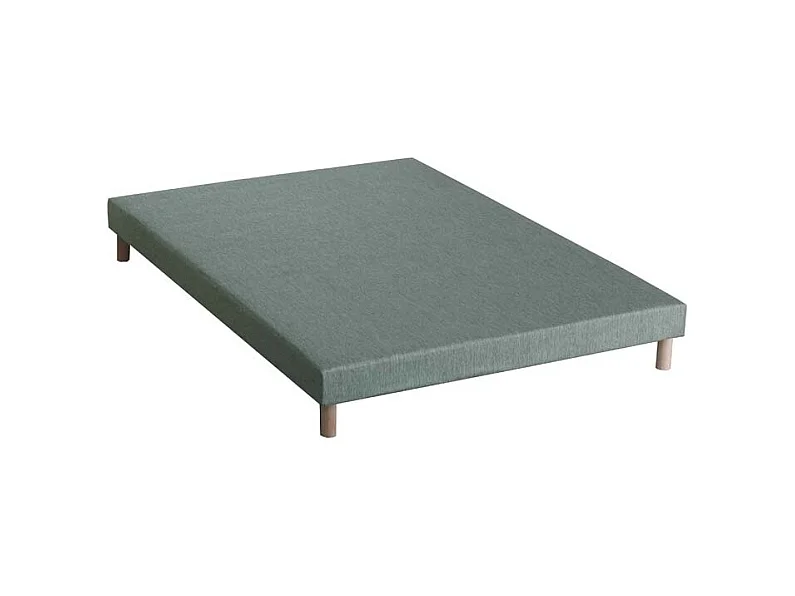 Sommier tapissier à lattes vert celadon made in France Dimensions - 140 x 190 cm