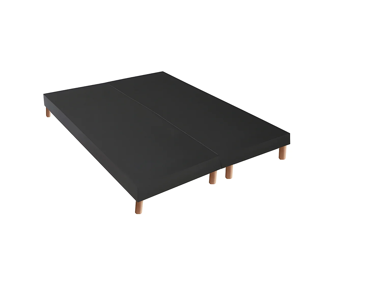 Sommier tapissier à lattes gris anthracite, 12 cm, Made in France Dimensions - 2x80 x 200 cm