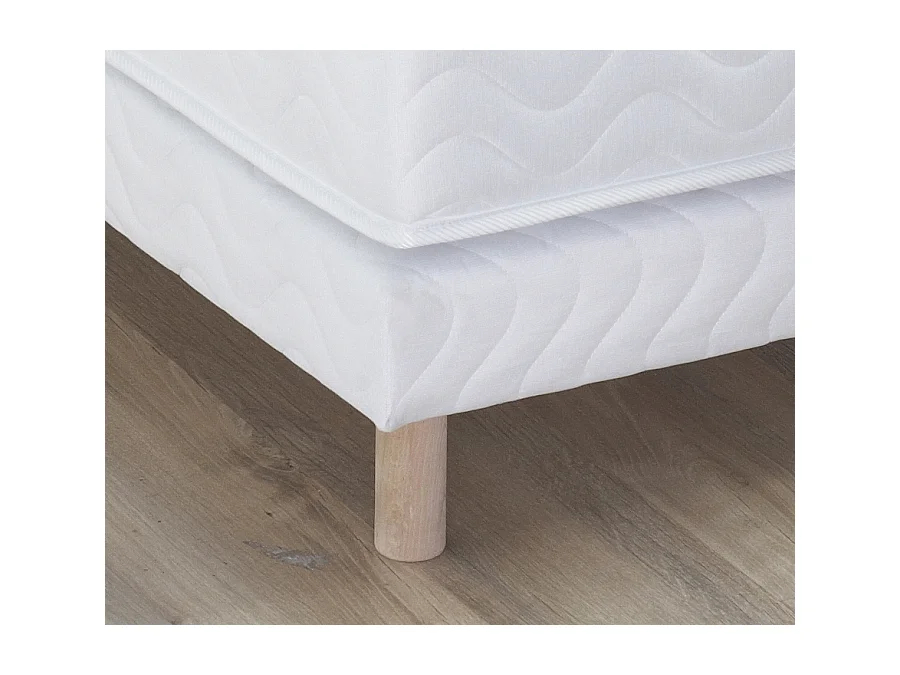 Sommier tapissier à lattes blanc Made in France Dimensions - 140 x 190 cm