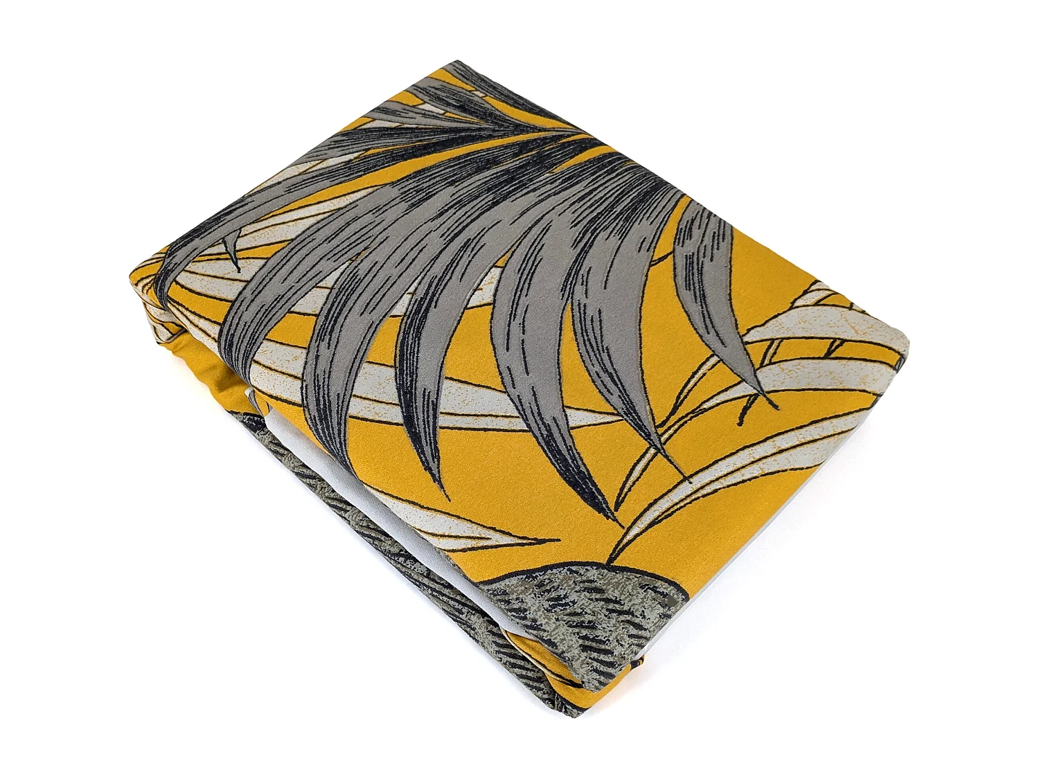 Parure de lit 240x220 cm Microfibre 50% recyclée AQUILIE Jaune 3 pièces