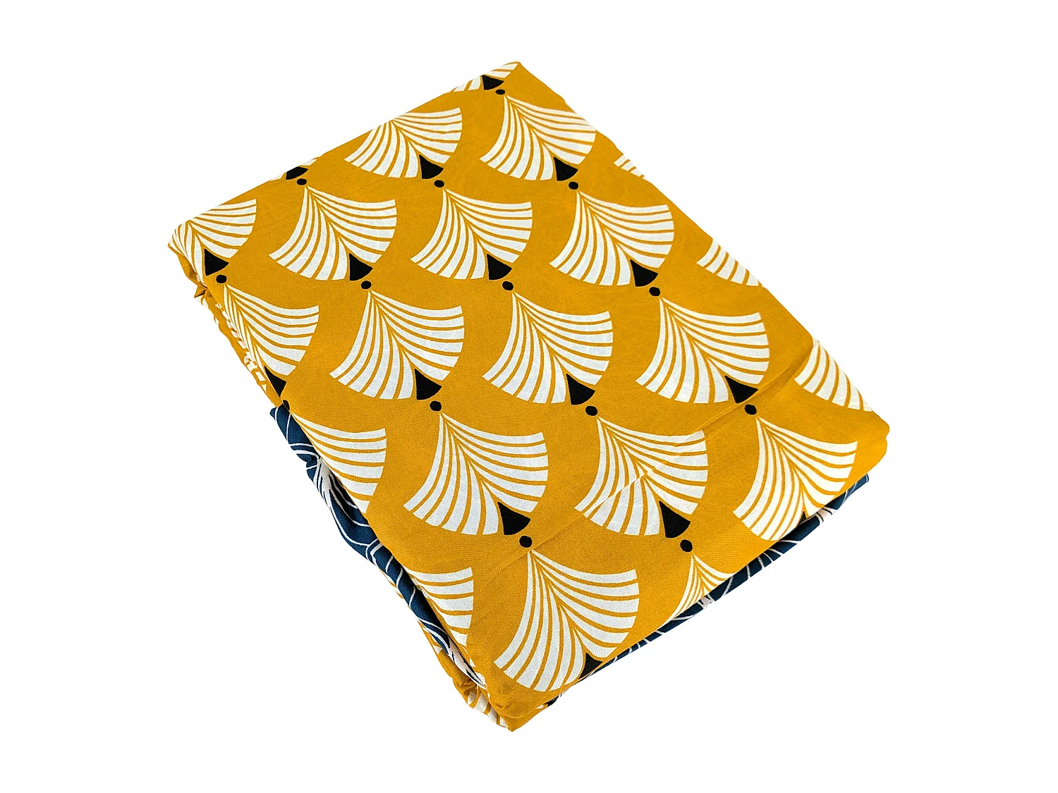 Parure de lit 240x220 cm microfibre PANIA jaune 3 pièces