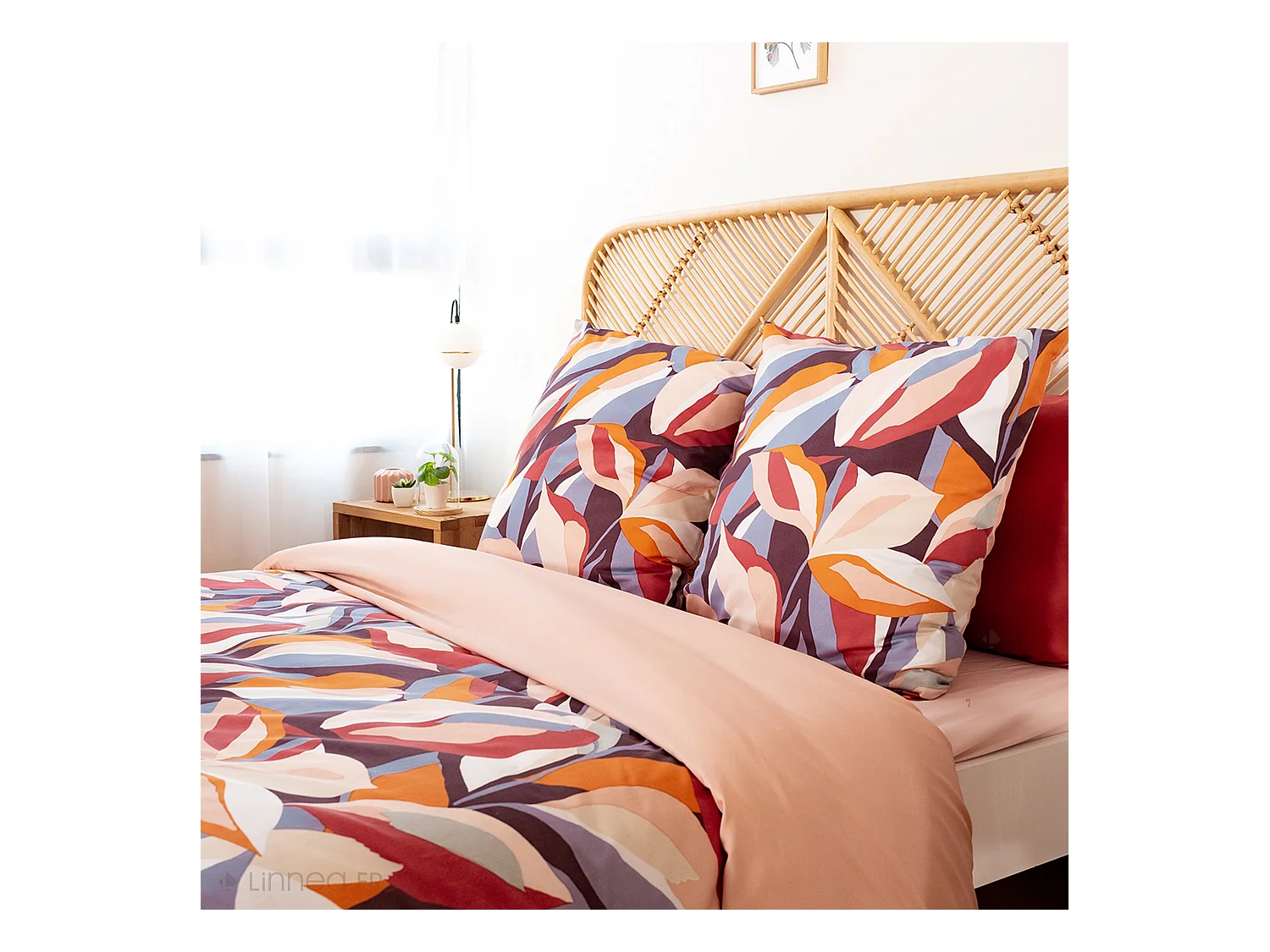 Parure de lit 260x240 cm microfibre EXUBERANCE multicolore 3 pièces