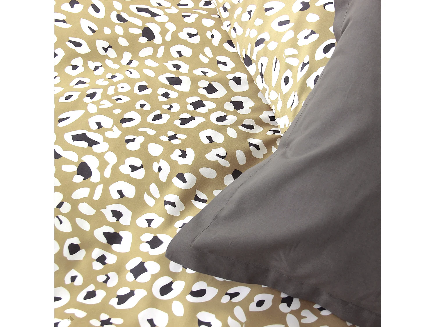 Parure de lit 240x220 cm microfibre PANTERA Marron