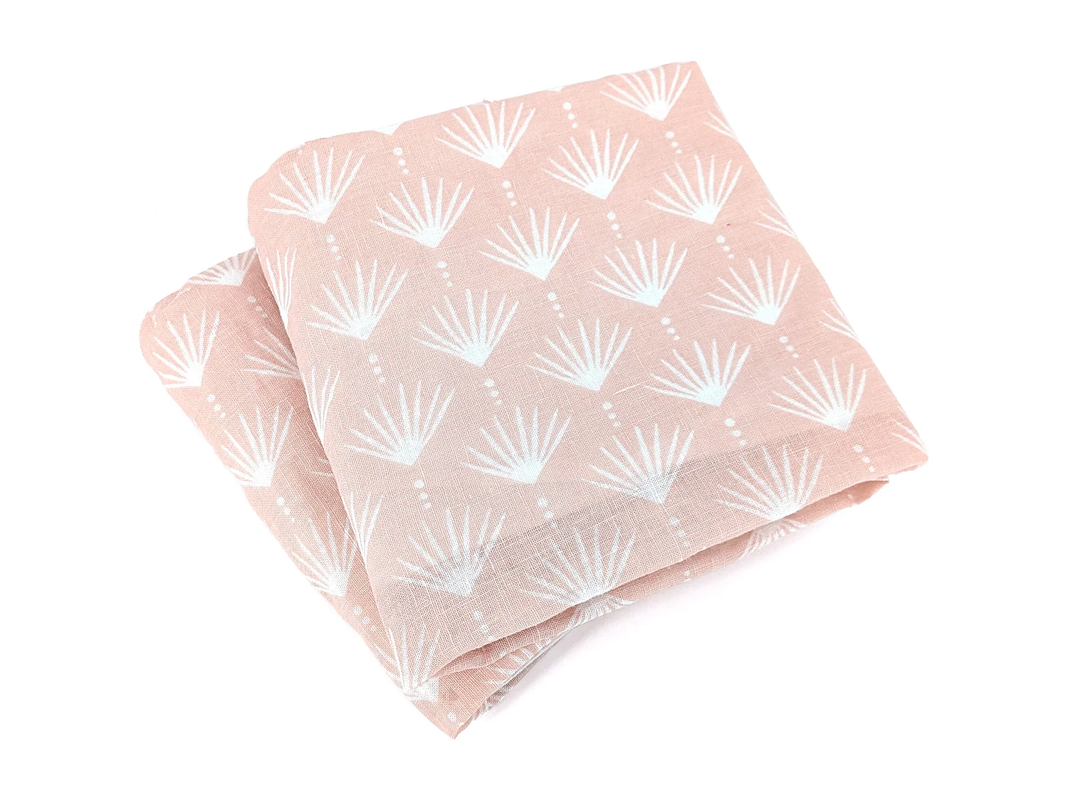 Parure de lit 240x220 cm Coton et Lin lavé EVI Rose 3 pièces