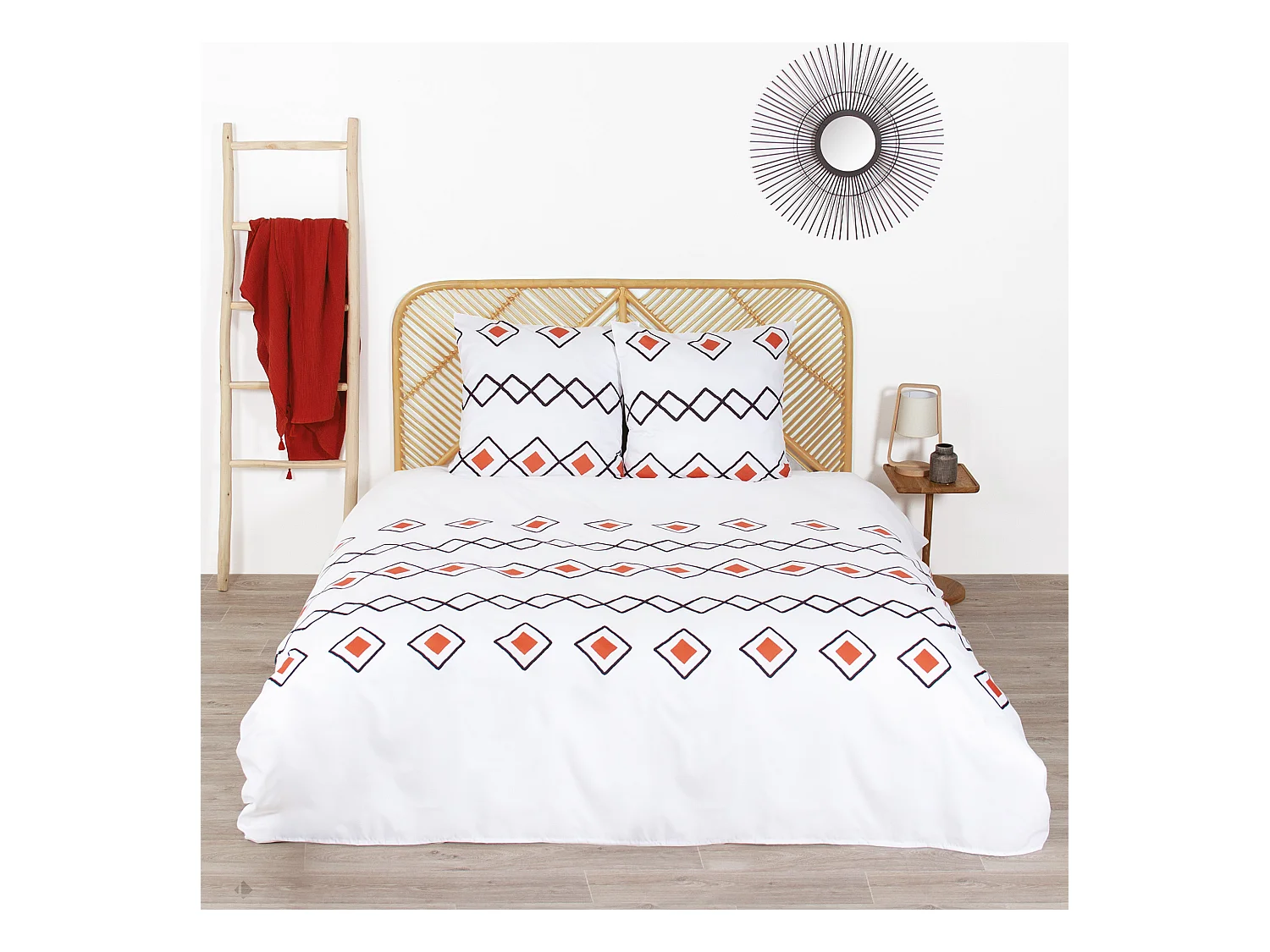 Parure de lit 240x220 cm microfibre ZEST Rouge