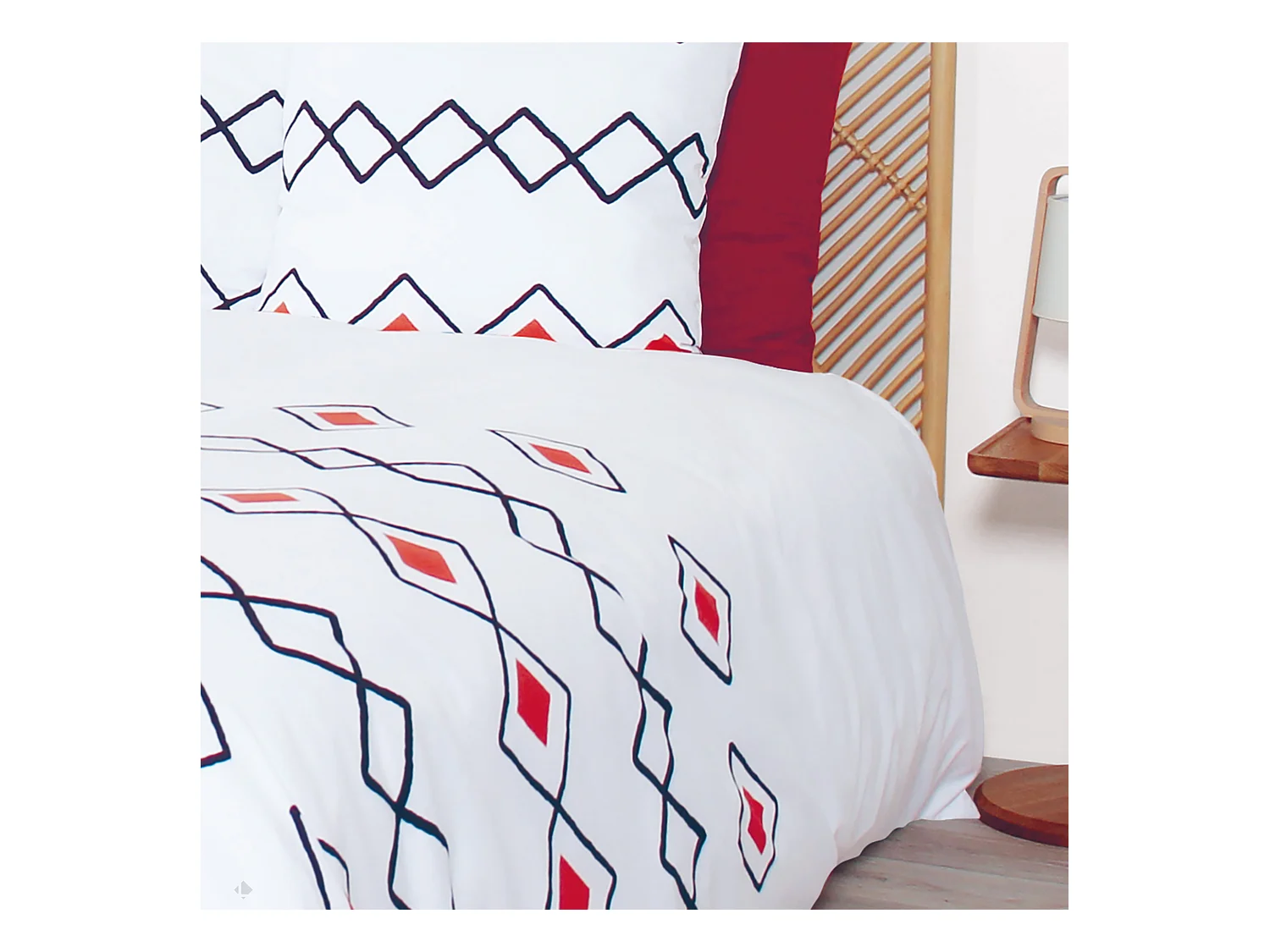 Parure de lit 240x220 cm microfibre ZEST Rouge