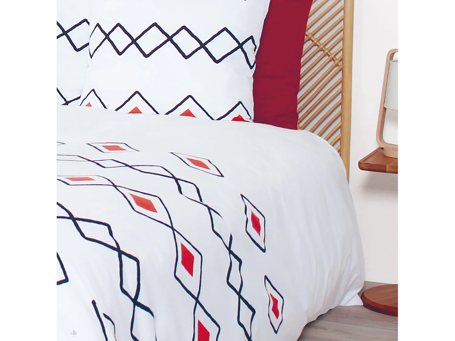 Parure de lit 240x220 cm microfibre ZEST Rouge