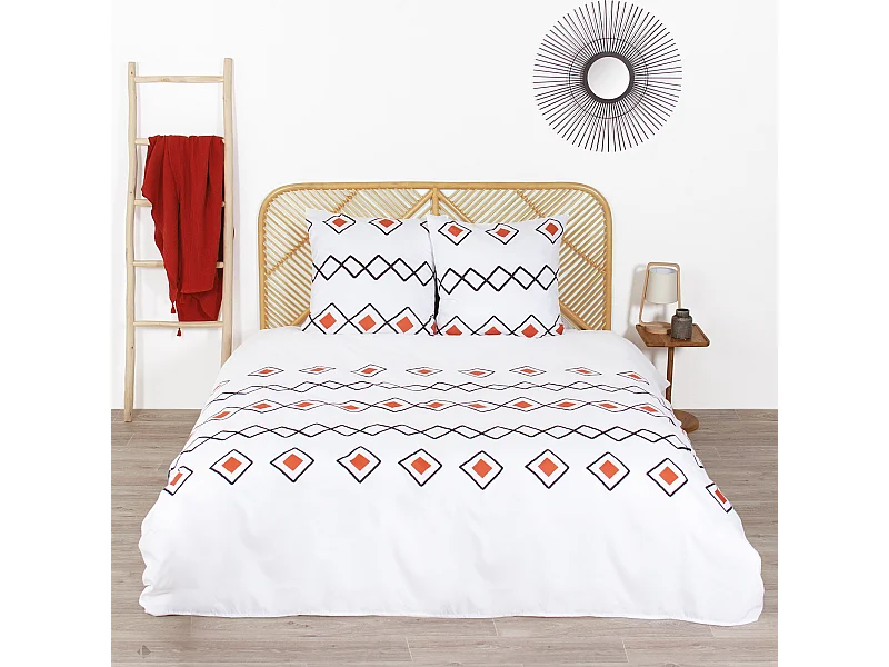 Parure de lit 240x220 cm microfibre ZEST Rouge