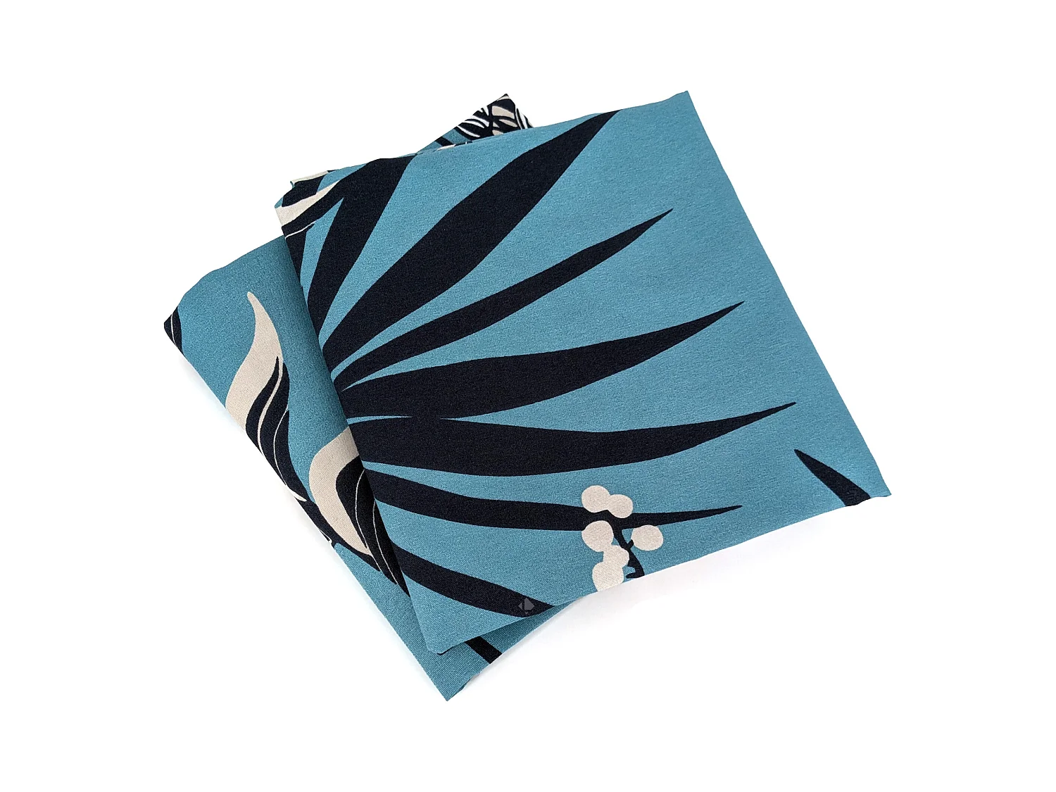 Parure de lit 240x220 cm Microfibre 50% recyclée GRACE Bleu 3 pièces