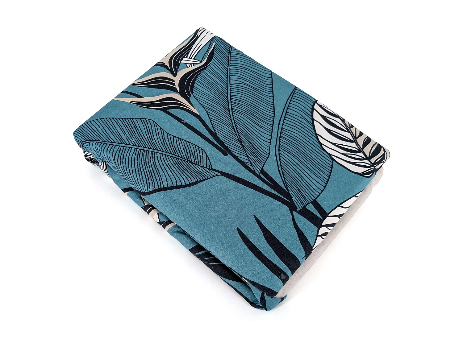 Parure de lit 240x220 cm Microfibre 50% recyclée GRACE Bleu 3 pièces