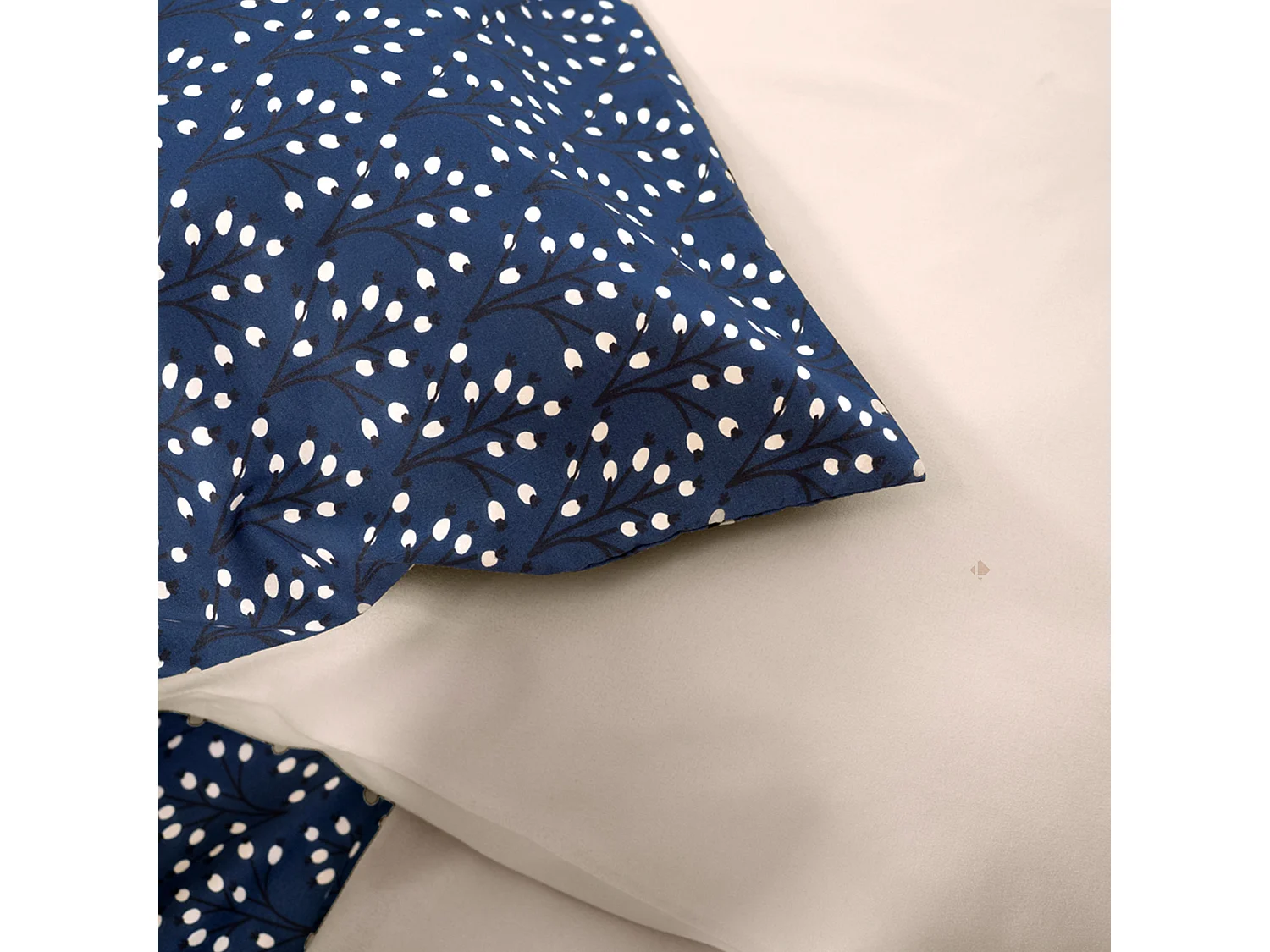Parure de lit 240x220 cm Microfibre 50% recyclée FLENA Bleu 3 pièces