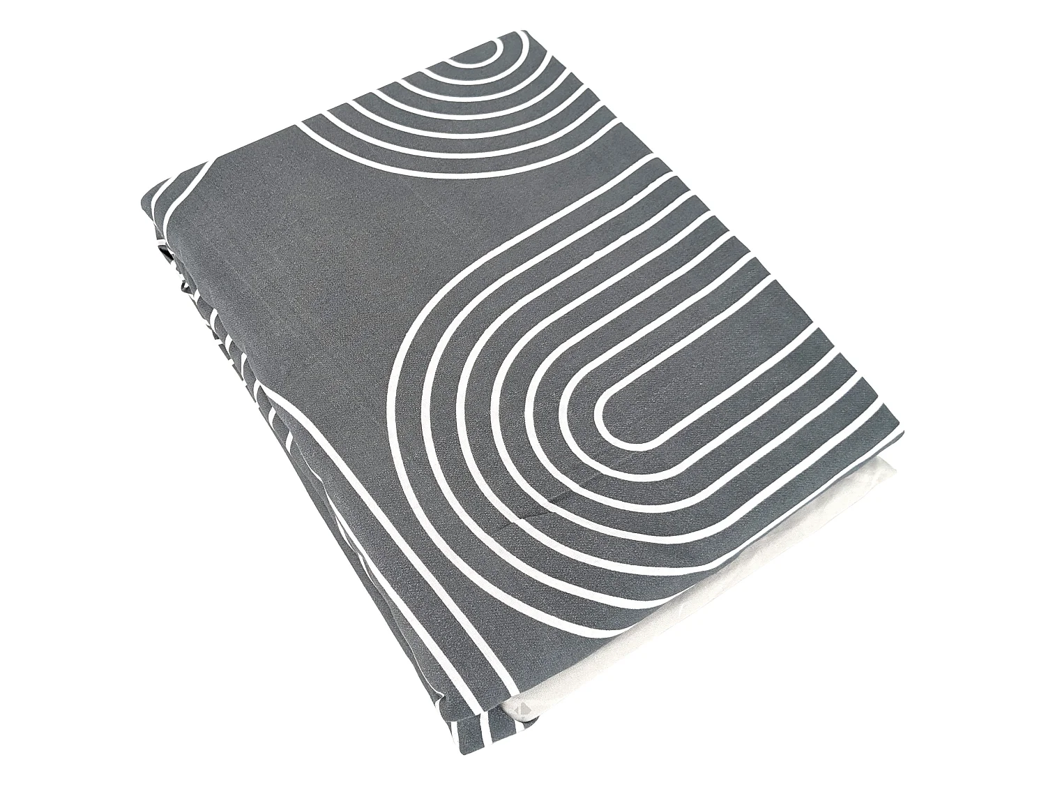 Parure de lit 260x240 cm microfibre FROGGUIE gris 3 pièces