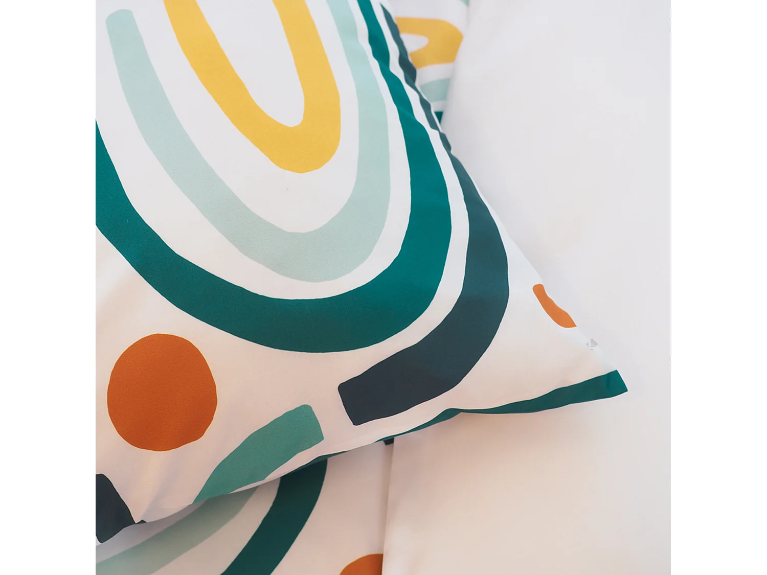 Parure de lit 260x240 cm Microfibre ARC EN CIEL Blanc 3 pièces