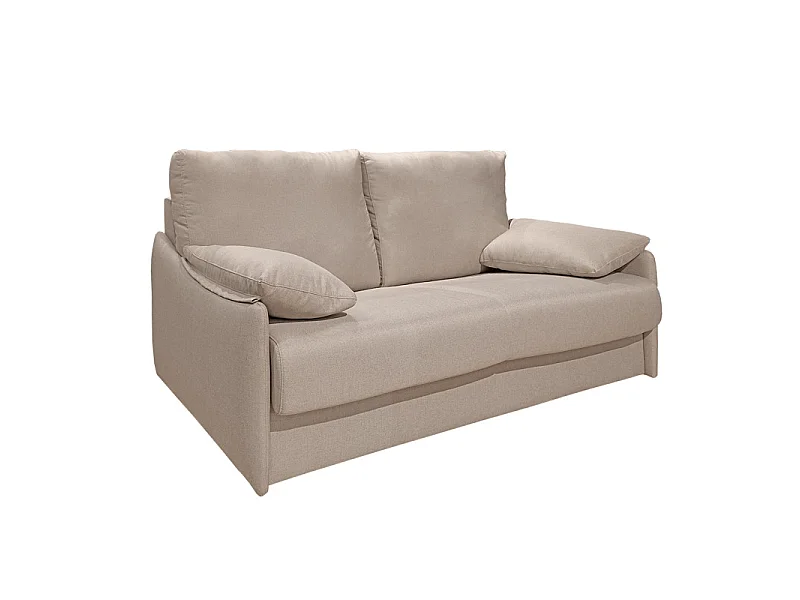Canapé convertible 2 places en tissu beige ARONA