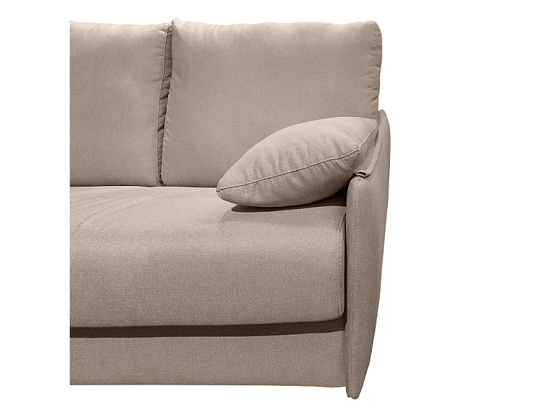 Canapé convertible 2 places en tissu beige ARONA