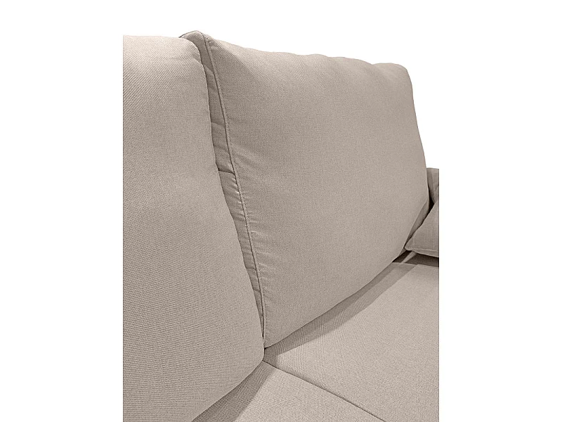 Canapé convertible 2 places en tissu beige ARONA