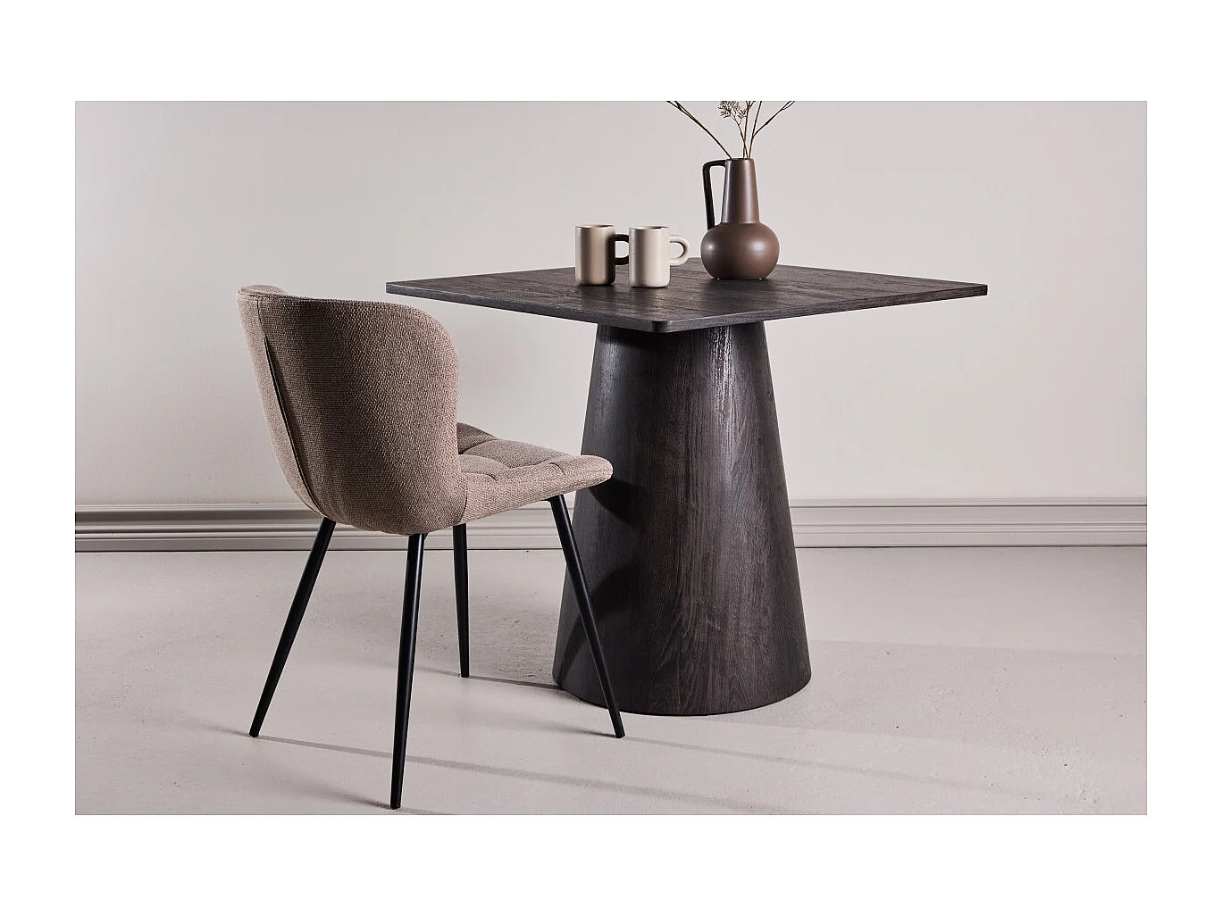 Table à Manger Design "Lanzi" 80cm Moka