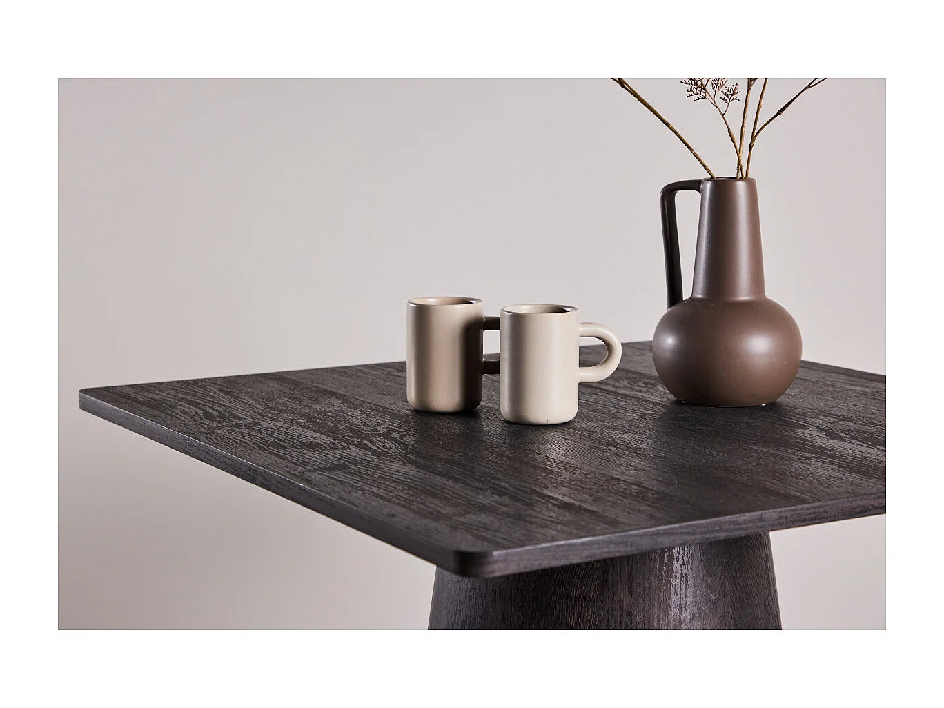 Table à Manger Design "Lanzi" 80cm Moka