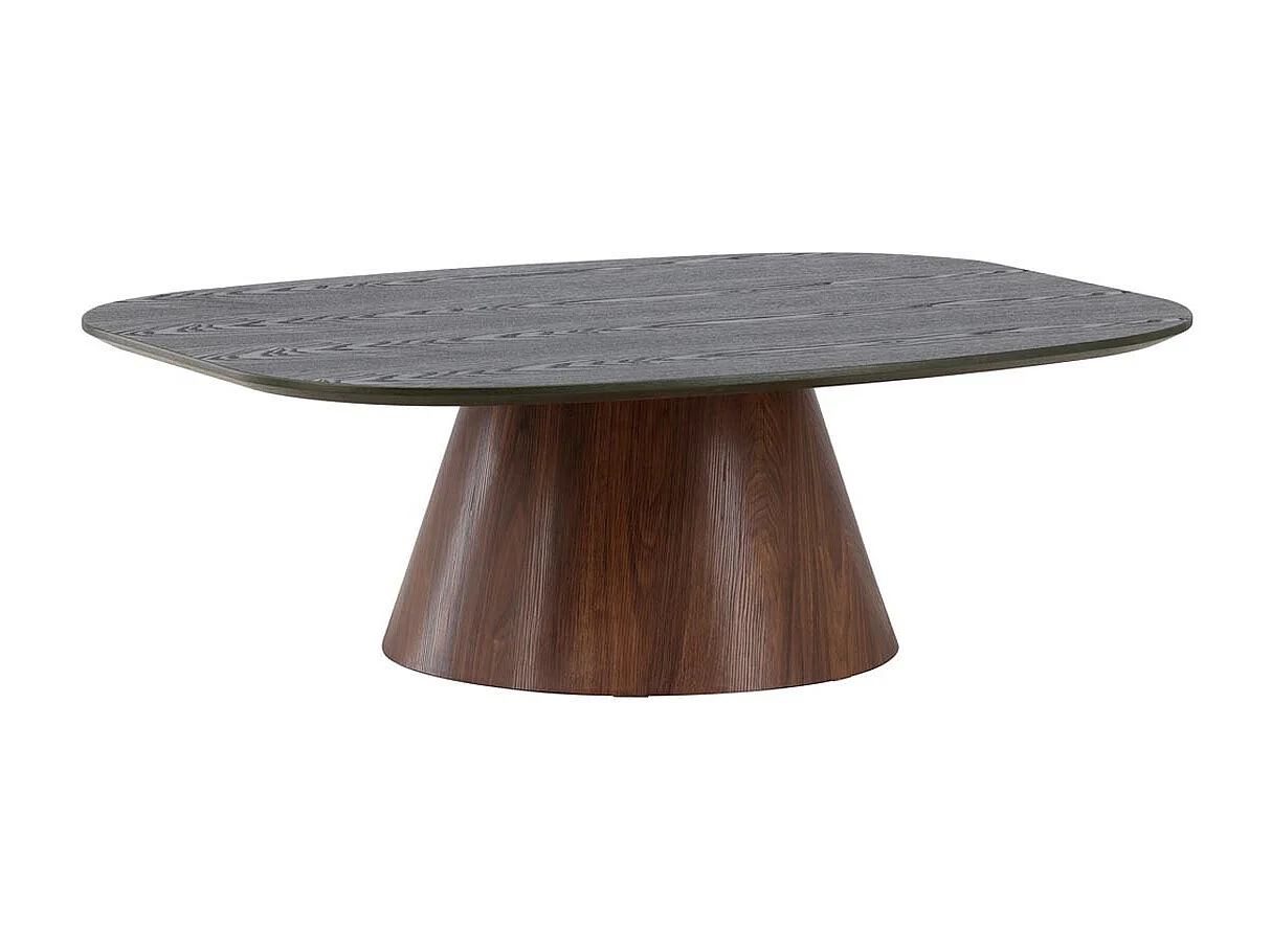 Table Basse Design "Lanzo" 120cm Marron & Vert Foncé