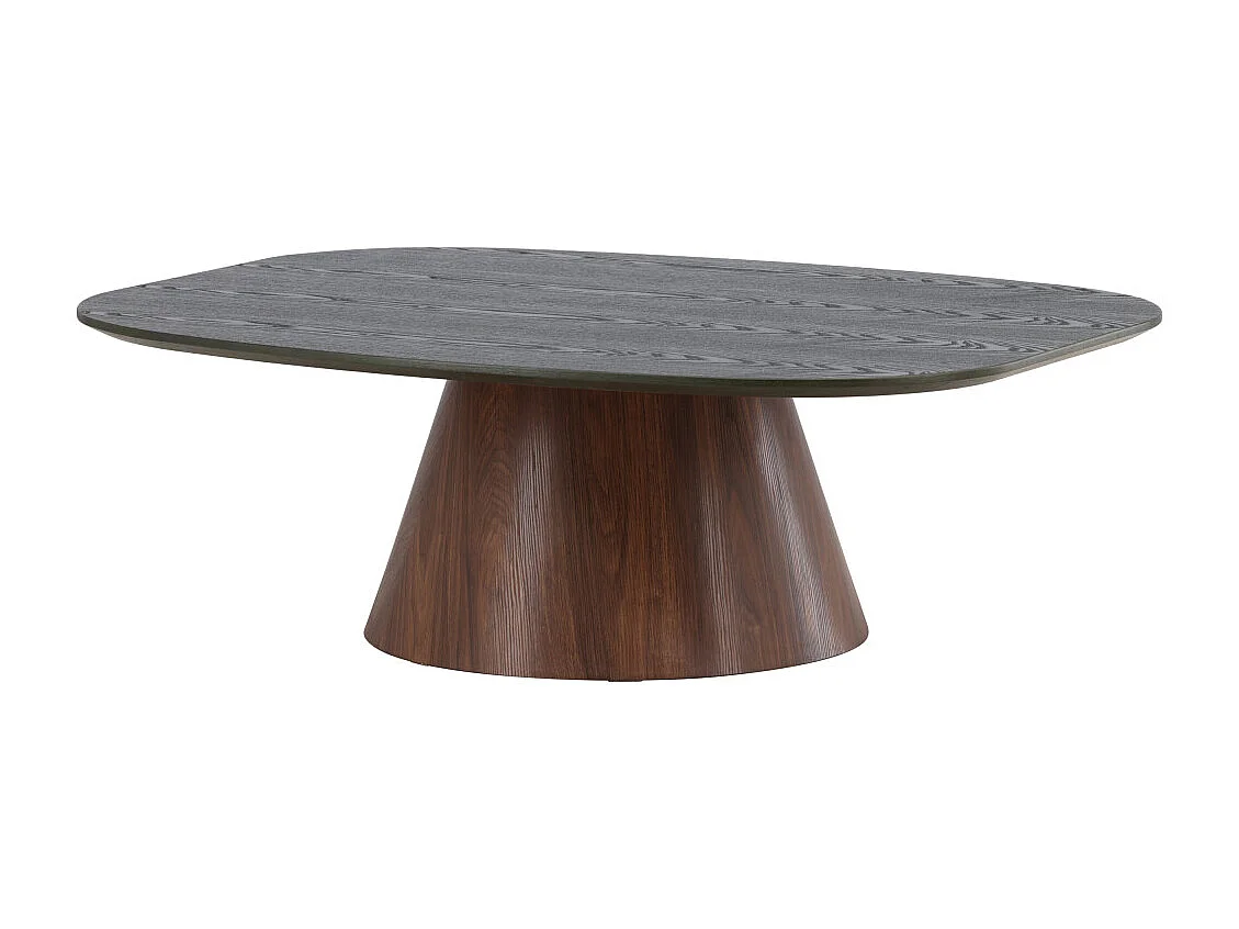 Table Basse Design "Lanzo" 120cm Marron & Vert Foncé