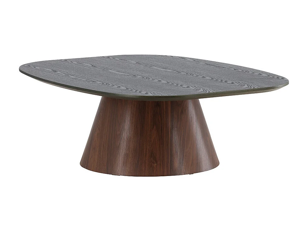 Table Basse Design "Lanzo" 120cm Marron & Vert Foncé