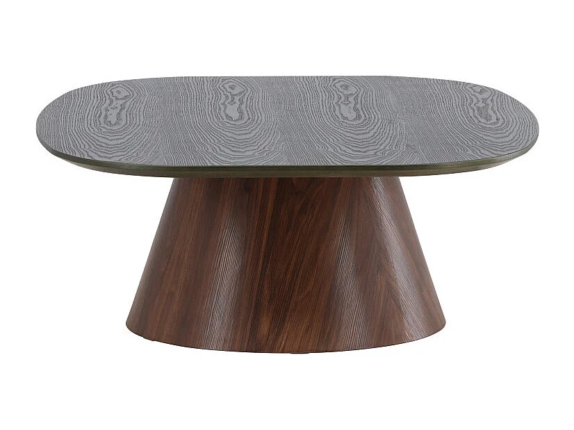 Table Basse Design "Lanzo" 120cm Marron & Vert Foncé