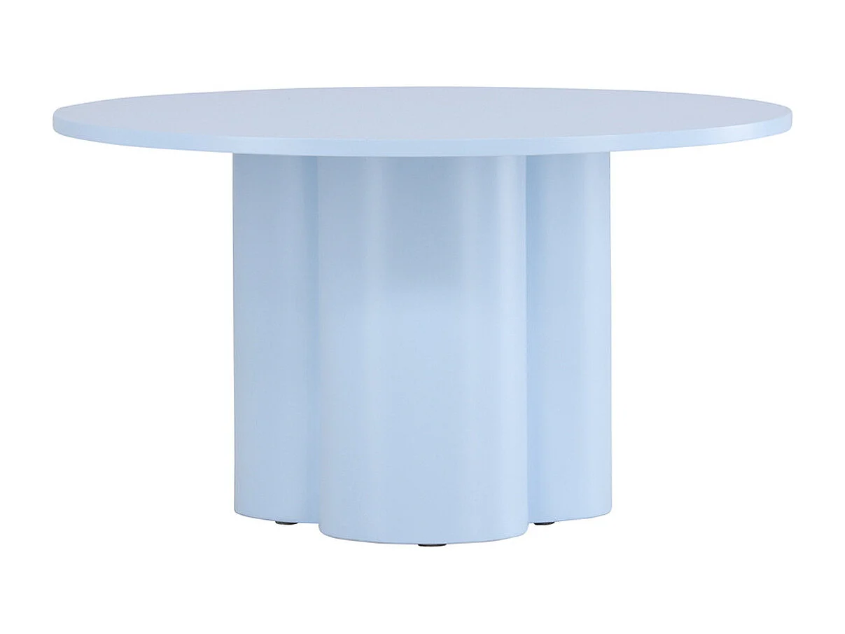 Table Basse Ronde "Olivia" 80cm Bleu Clair