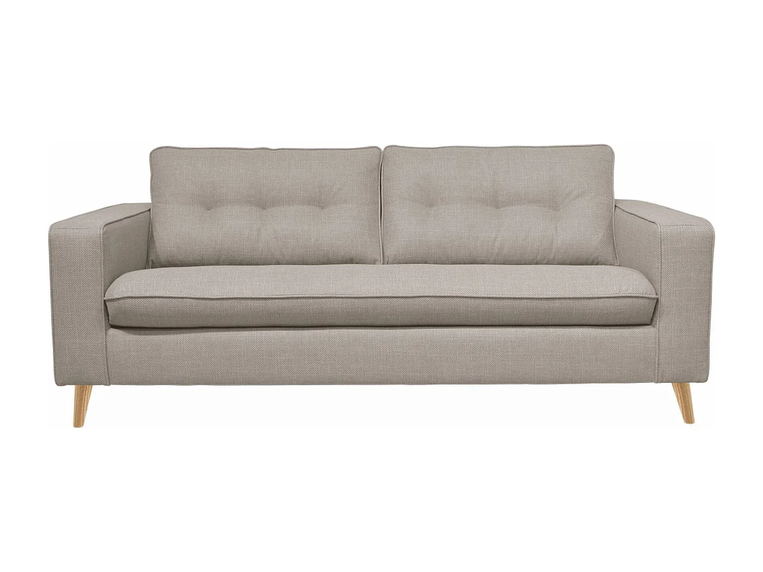 Divano letto convertibile con materasso, 3 posti, beige