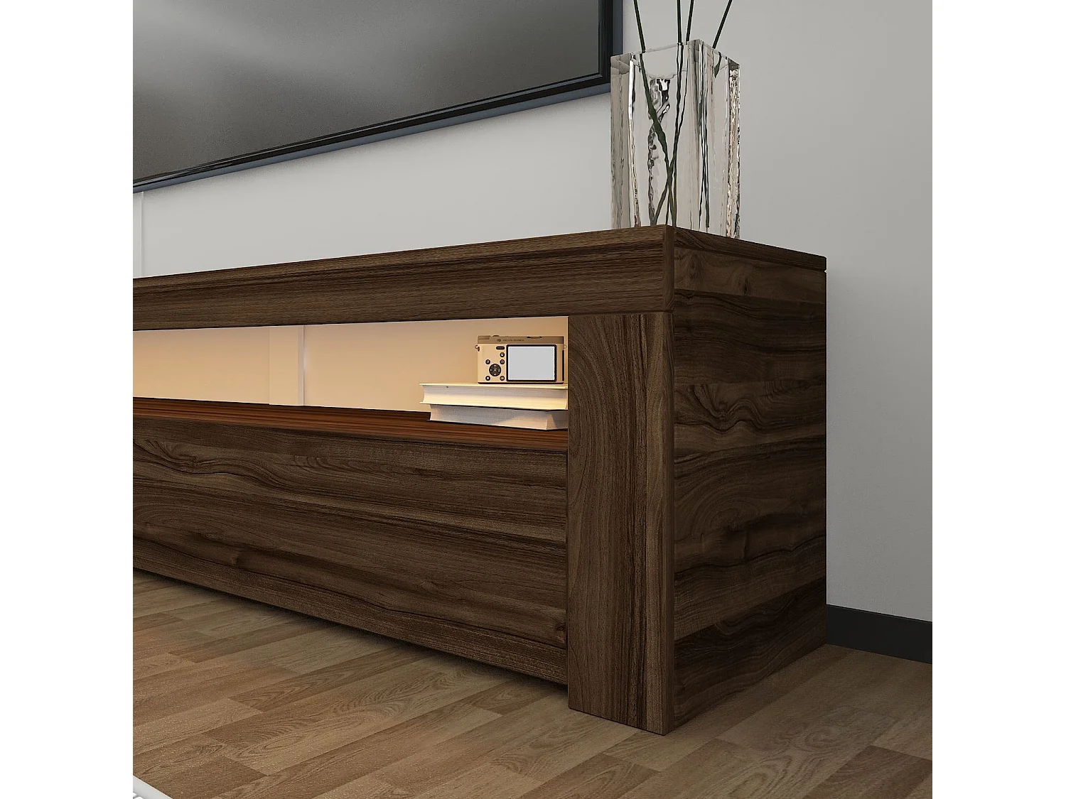 Meuble TV en bois "Bati" - 150 x 36 x 46 cm - Marron