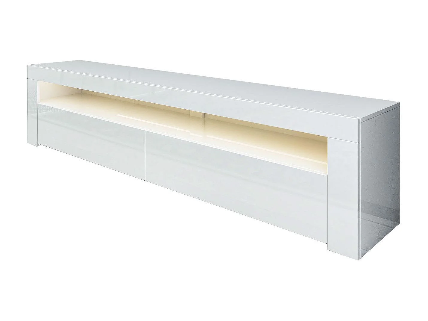 "Hanah Home Bati TV-meubel - Wit Hout - LED-verlichting - 150 x 36 x 46 cm"
