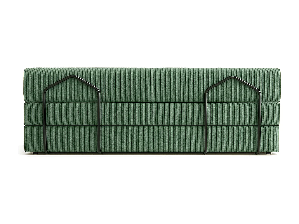 Canapé droit convertible KOMFY 3 pl, déhoussable