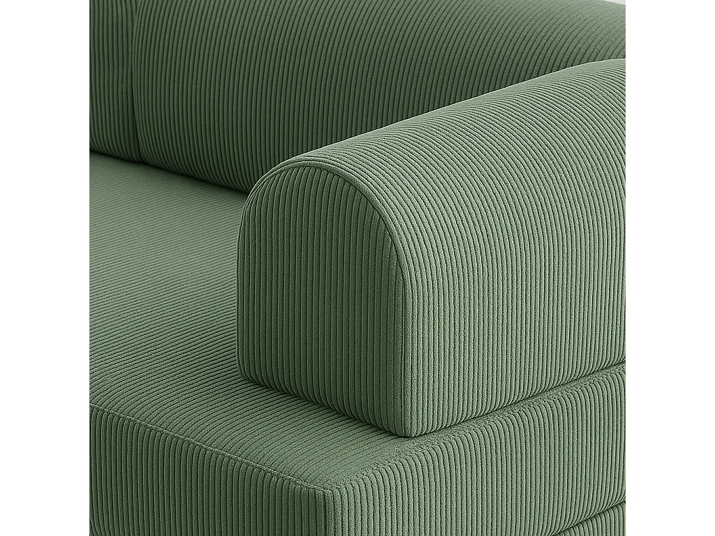 Canapé droit convertible KOMFY 3 pl, déhoussable